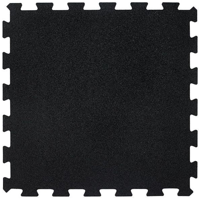 Interlock Rubber Gym Floor Tile 8mm x 19.5in x 19.5in Black – Radium ...