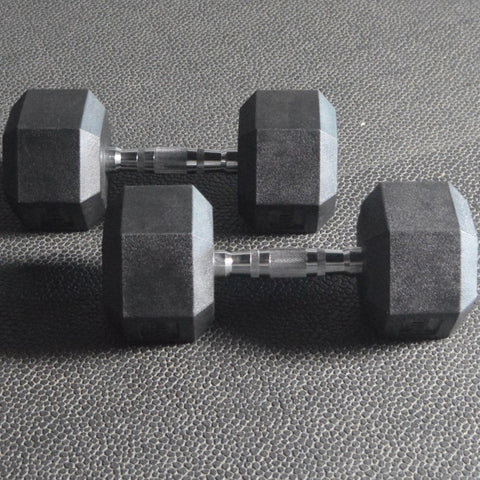 Rubber Encased Hex Dumbells (Pair)